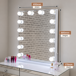 14 Bulb LED Hollywood Makeup Mirror Portrait - 800mm