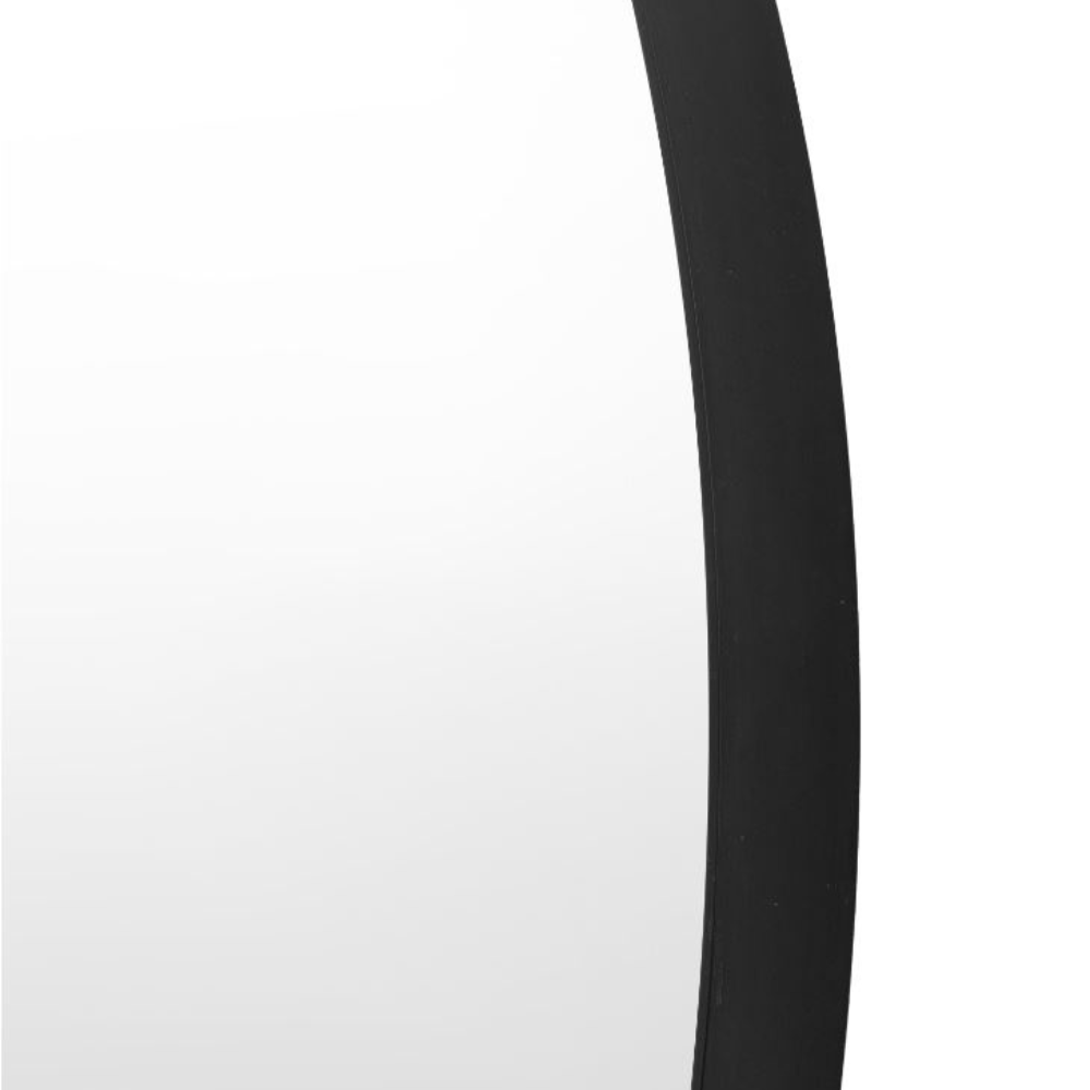The Holworth Round Mirror in Black 800x35x800 sleek design & durable build is ideal for living rooms, bedrooms or hallways.