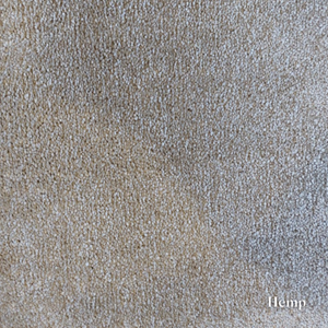 Textured beige surface with 'Hemp' label
