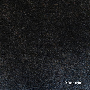 Textured dark blue fabric swatch labeled 'Midnight'.