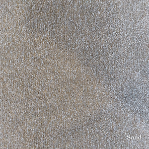 Close-up of sand with a 'Sand' label