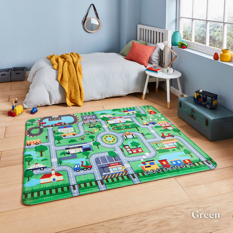 Introduce entertainment to your kids with the Inspire Kids Collection Printed Polyester Rugs featuring joyful digitally printed rugs made of soft polyester.