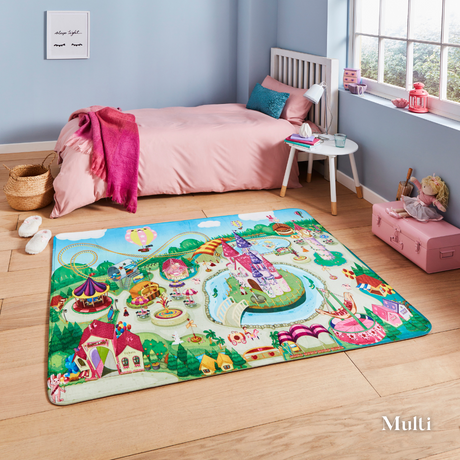 Introduce entertainment to your kids with the Inspire Kids Collection Printed Polyester Rugs featuring joyful digitally printed rugs made of soft polyester.