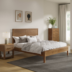 Iona 4ft6 and 5ft Bed in Cashew with matching bedroom set