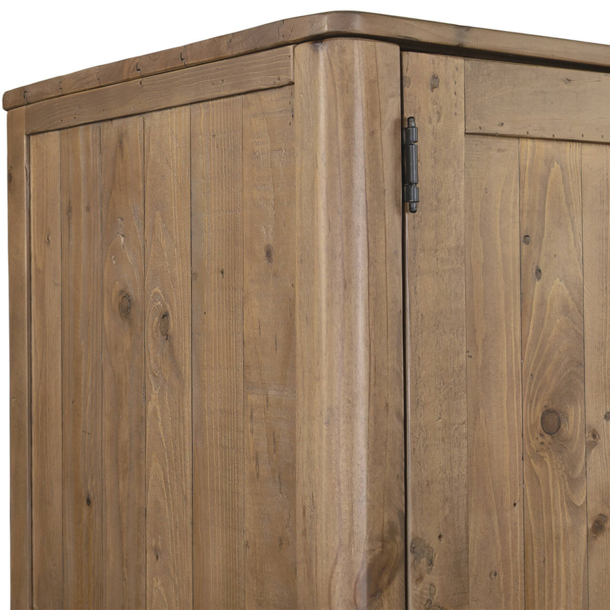 Wooden storage cabinet with a focus on the wooden texture and finish.