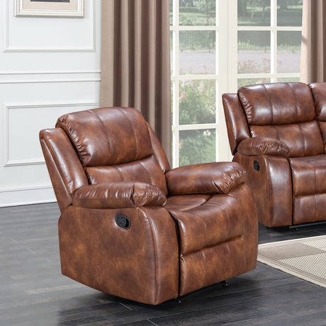 Add some style with the Jasper Recliner Sofa in Tan featuring plush cushioning, smooth recline and timeless design make it perfect for any living space