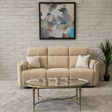Add some style with the Jorah Fabric Sofa in Tan featuring plush cushioning, soft fabric and timeless design make it perfect for any living space