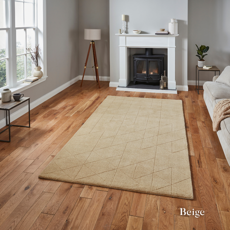 The Kasbah Modern Hand Tufted Wool Rugs offers luxurious wool, a thick pile and bold colours, making them a stylish and durable choice for modern interiors.