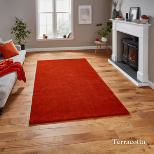 The Kasbah Modern Hand Tufted Wool Rugs offers luxurious wool, a thick pile and bold colours, making them a stylish and durable choice for modern interiors.