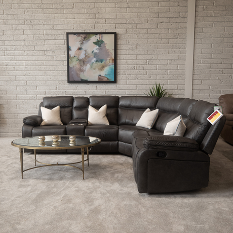 The Kildare Recliner Sofa in Gunmetal Grey offers soft fabric, padded headrests, reclining & multiple size options