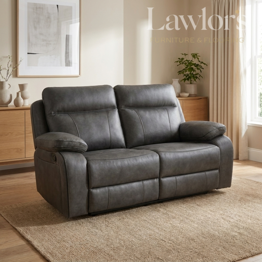 Kildare Recliner Sofa Set 3+2+1 - Gunmetal Grey