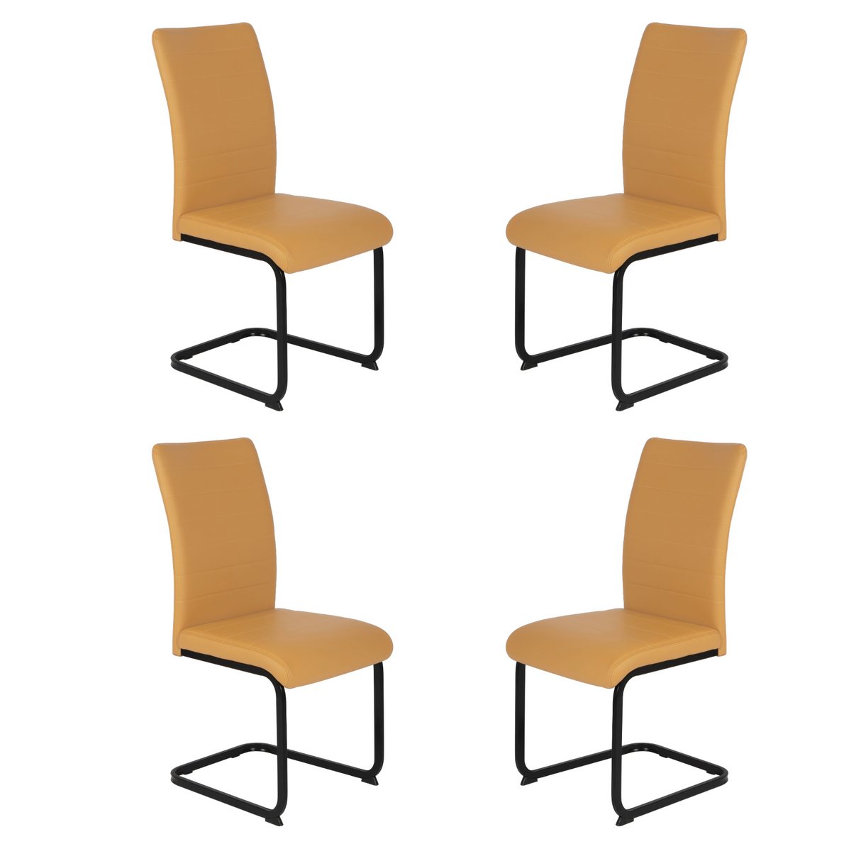 Lucy PU Dining Chair Yellow