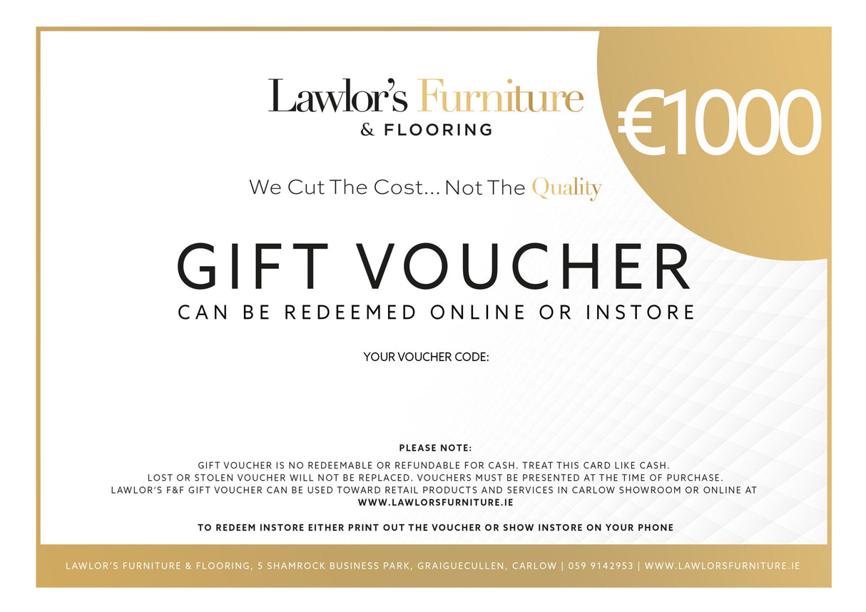 Lawlor's Printable Gift Voucher