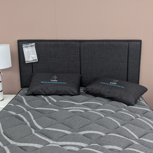Upgrade your bedroom with the Leaba Fabric Headboard features vertical panel design, tucked detail and size options, to enhance any bed style!