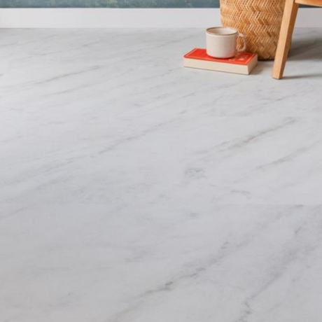 The Lello Bone Forma Tile SPC Flooring features sleek tile design, waterproof mineral core, Titanium Nano finish and 25 year warranty