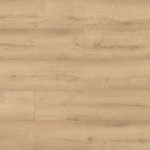 Lifestyle Oak Casa Laminate Flooring, 12mm, AC4 rated, drop-lock installation, 30-year warranty, high-density fibreboard, compatible with water-based underfloor heating. Durable and stylish.