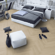 The Linen Oak Herringbone SPC Flooring - 4mm, classic design, AC5 durability, 100% waterproof, underfloor heating compatible