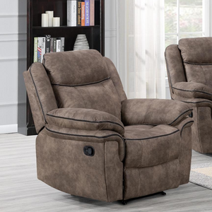 Relax in style with the Lismore Recliner Sofa in Brown Fabric featuring plush comfort, manual recline and modern design, the perfect living room upgrade