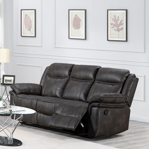 Lismore Recliner Sofa Set 3+2+1 - Grey Leathaire