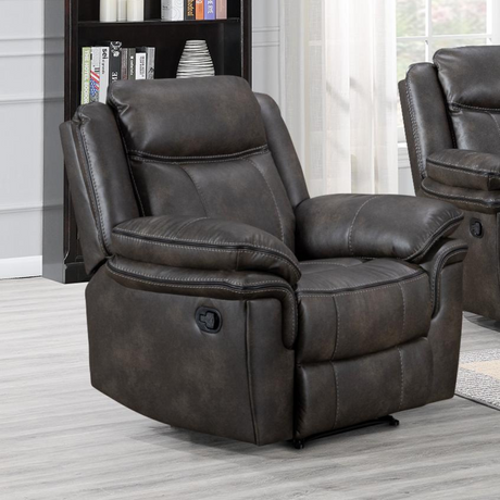 Relax in style with the Lismore Recliner Sofa in Grey Leathaire featuring plush comfort, manual recline and modern design, the perfect living room upgrade