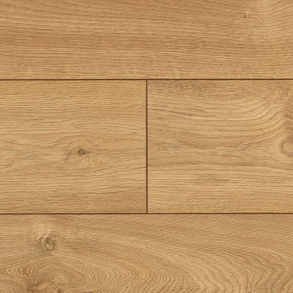 The Livorno Oak Laminate Flooring 12mm features AC5 rating, oak finish, easy installation with underfloor heating compatibility.