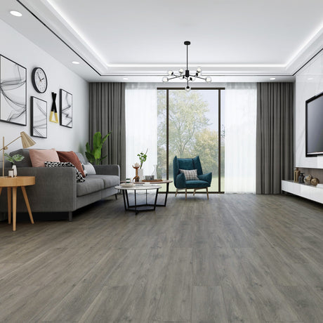Liberty Rock Louisiana Vinyl & SPC 5.2mm: 100% waterproof, acoustic underlay (18dB), scratch-resistant PU surface, and easy installation with Uniclic technology
