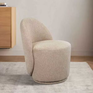 The Lowa Fabric Swivel Chair is available in four colours Sand, Beige, Light Pink and Grey, ideal for desks or vanity units with no assembly required