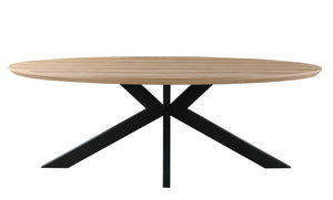 Malin Oval Dining Table 1.8m Light Walnut