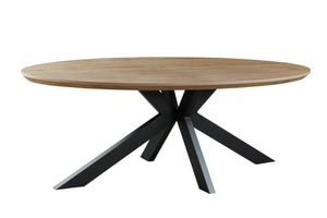 Malin Oval Dining Table 1.8m Light Walnut