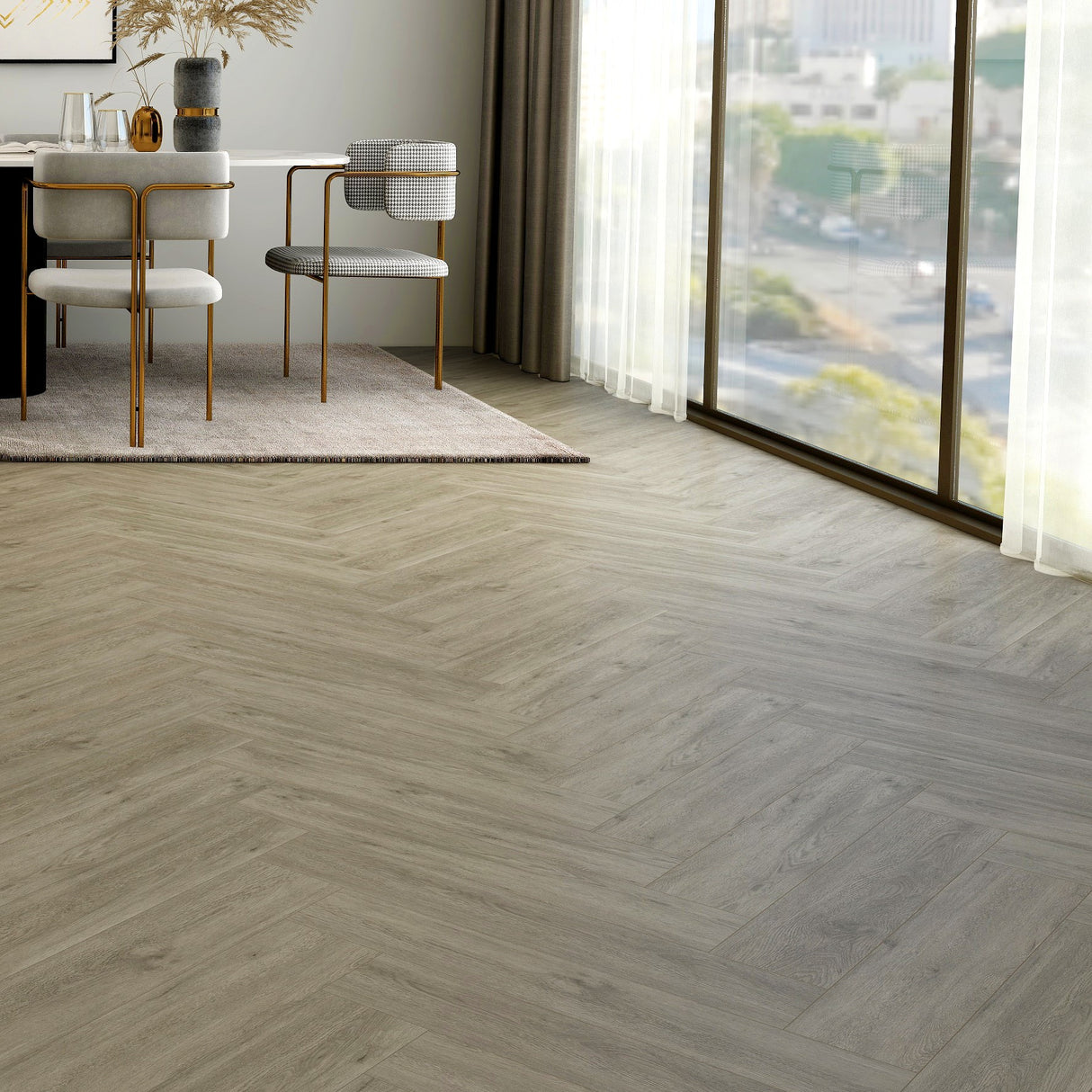 Liberty Rock Michigan Vinyl & SPC 5.2mm: 100% waterproof, acoustic underlay (18dB), scratch-resistant PU surface, and easy installation with Uniclic technology