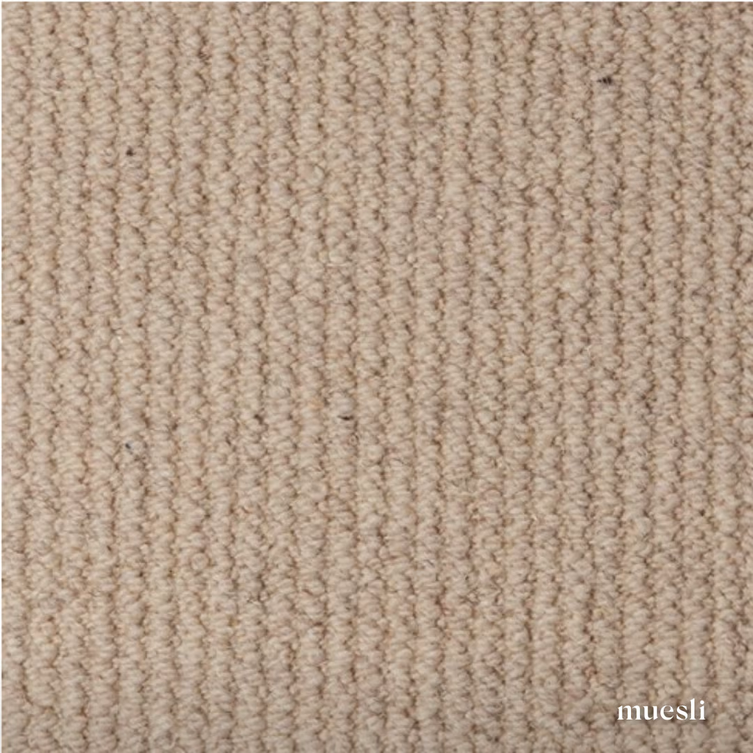 Malabar Two Fold Carpet made from 100% pure new wool, offering durability, natural comfort and a timeless finish for stairs, hallways and living spaces.