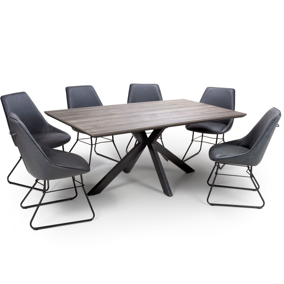Malin Fixed dining Table 1800mm with Cooper Chairs