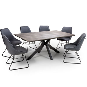 Malin Fixed dining Table 1800mm with Cooper Chairs