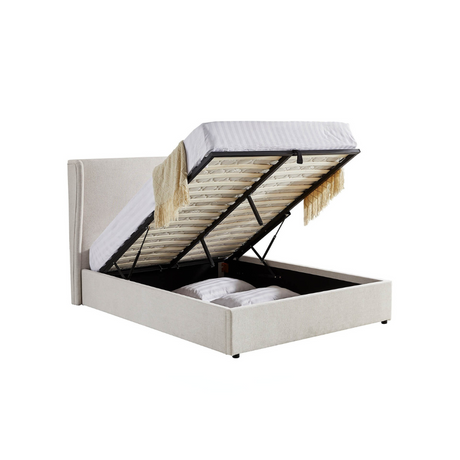 The Meadow Ottoman Bed in Cashmere combines elegant design, generous storage and a supportive slatted base for a stylish and practical bedroom upgrade