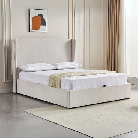 The Meadow Ottoman Bed in Cashmere combines elegant design, generous storage and a supportive slatted base for a stylish and practical bedroom upgrade