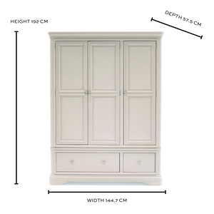 Marven 3 Door Wardrobe with Drawer