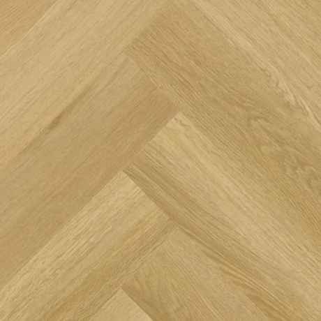 The Menor Oak Herringbone SPC Flooring features a timeless oak design, suitable for underfloor heating, Titanium Nano finish and a 25 year warranty