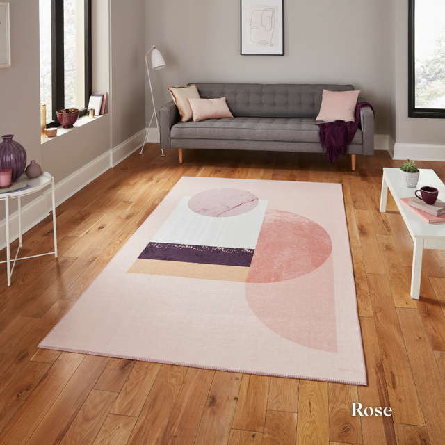 Enhance any room with the Michelle Collins Rugs offering hand tufted wool and digitally printed polyester options in two sizes for a stylish, modern touch.