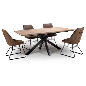 Malin Extending Dining Table 1800mm-2200mm Light Walnut