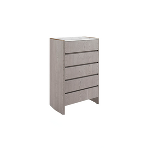 The Mondello Tall 5 Drawer Chest in Washed Oak offers a luxurious style, a durable stone top and five spacious drawers for elegant and practical storage