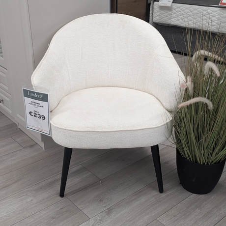 The Morgan Accent Chair in Cream & Light Grey features a compact tub chair with elegant design, cushioned comfort and versatile style for any room