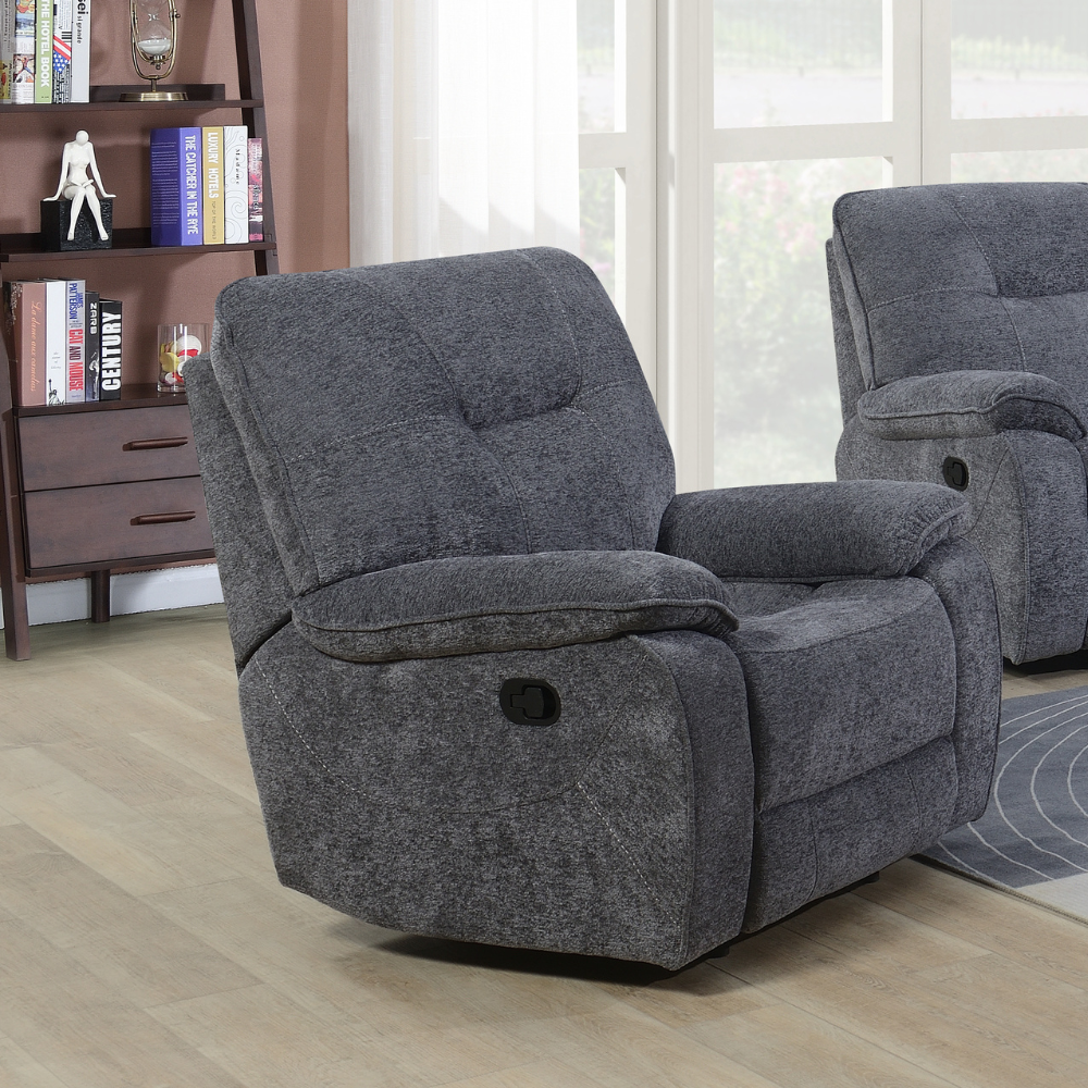 Relax in style with the Newbury Recliner Sofa in Dark Grey featuring plush comfort, smooth recline and a modern design make it perfect for any home