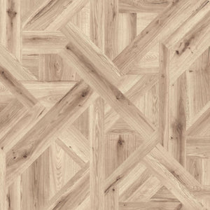 Nina Oak Laminate Flooring 8mm with AC5 durability, impact resistant, suitable for underfloor heating Aqua Pro water resistance and natural tones.