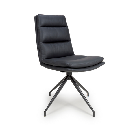 The Nobo Swivel Chair in Black features a 360° swivel base, strong metal legs and plush faux leather with nationwide delivery across Ireland!