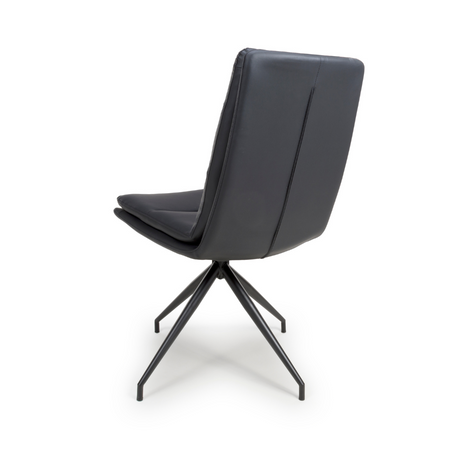 The Nobo Swivel Chair in Black features a 360° swivel base, strong metal legs and plush faux leather with nationwide delivery across Ireland!