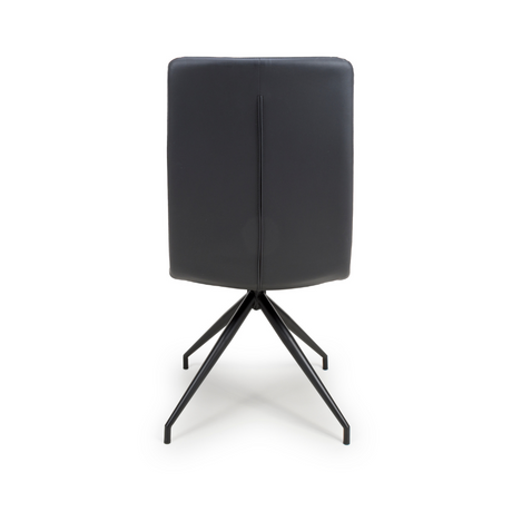 The Nobo Swivel Chair in Black features a 360° swivel base, strong metal legs and plush faux leather with nationwide delivery across Ireland!