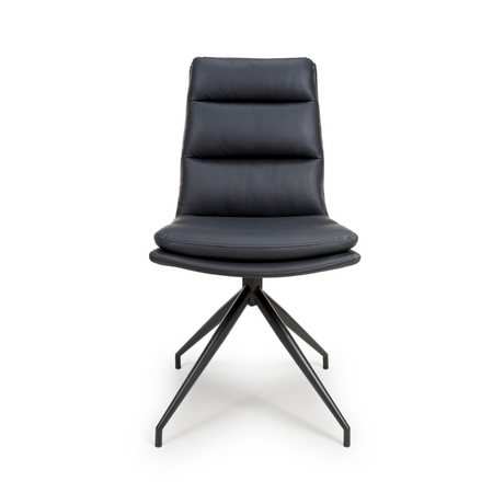 The Nobo Swivel Chair in Black features a 360° swivel base, strong metal legs and plush faux leather with nationwide delivery across Ireland!