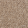 Close-up of beige carpet texture with 'Nutmeg' label