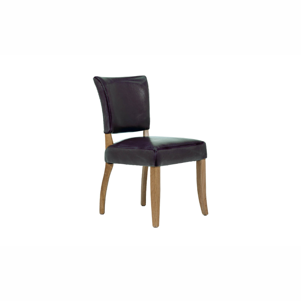 The Ontario Leather & Velvet Dining Chair offers the Ink Blue and Tan in leather and Grey, Dark Grey and Blue in velvet with a solid oak frame and legs