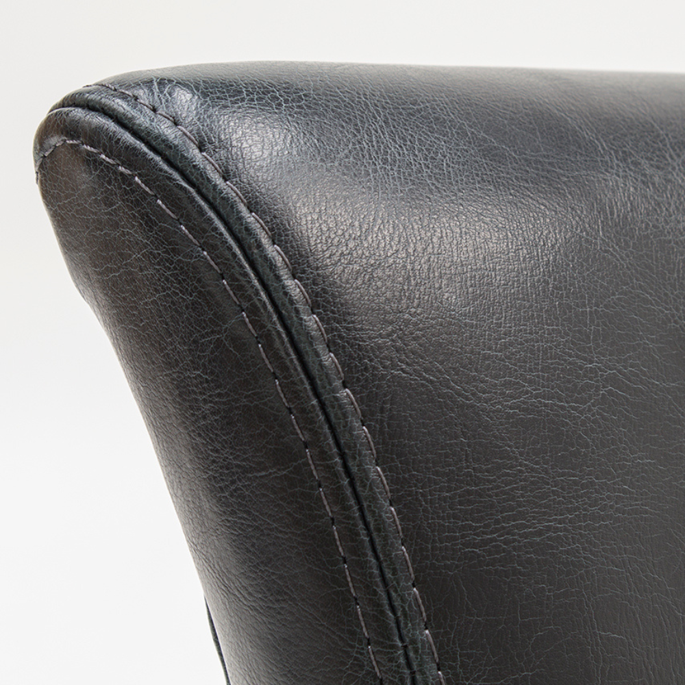 The Ontario Leather & Velvet Dining Chair offers the Ink Blue and Tan in leather and Grey, Dark Grey and Blue in velvet with a solid oak frame and legs